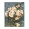 Stupell Industries Vintage Pink Roses Blue Background Canvas Wall Art, design by Leah Straatsma